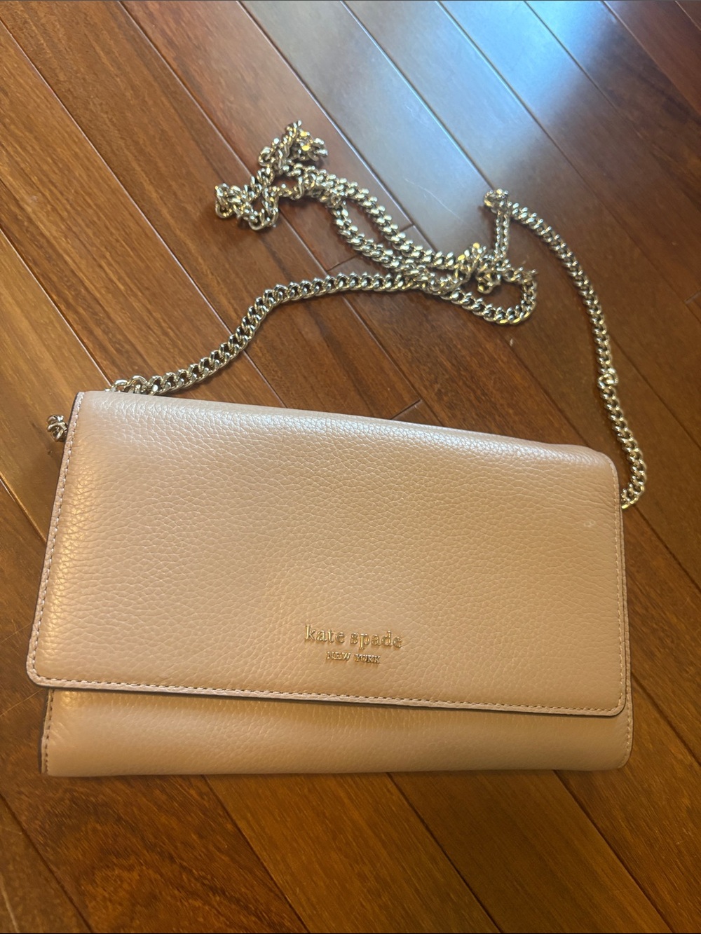 kate spade Blush Pink Leather Chain Crossbody Bag
